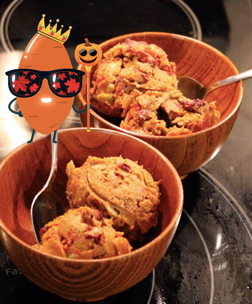 Recipe! Sweet Pumpking Autumn: Pumpkin Spice Sweet Potato Dessert (Vegan Gluten-Free)with Cranberries and Pepitas